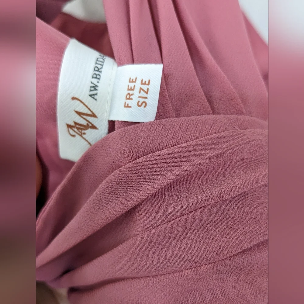 AW Bridal Becky Bridesmaid Prom Wedding Guest Midi Date Dress,10, Rose - Picture 8 of 8